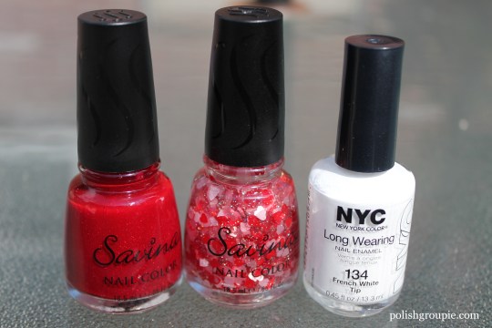Savina Ruby, Savina Hearts, NYC French White Tip