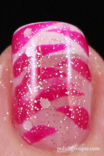 Zebra French Manicure with OPI Care To Danse? and Pirouette My Whistle