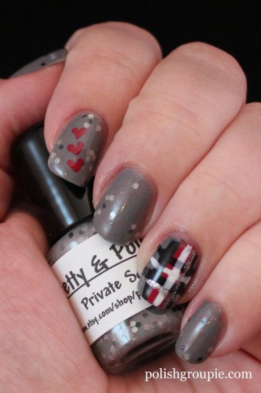 Pretty & Polished Private School plaid nail art