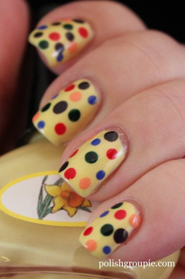 Put Me In The Zoo Polka Dot Nail Art