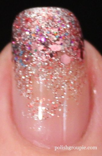 Pink Glitter Gradient Nail Art with Essie Luxeffects A Cut Above