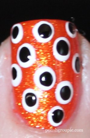 Halloween Dotticure Dotting Nail Art with China Glaze Riveting