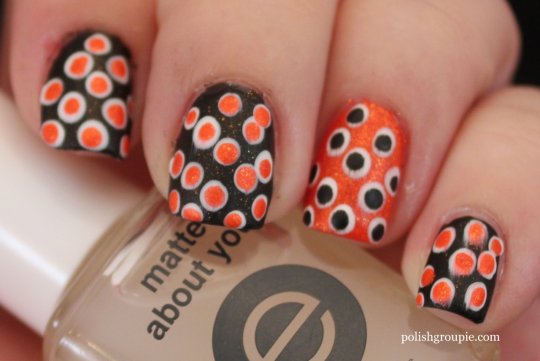 Halloween Dotticure Dotting Nail Art with China Glaze Riveting
