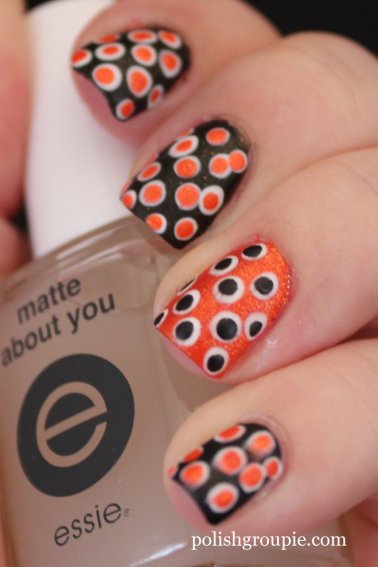 Halloween Dotticure Dotting Nail Art with China Glaze Riveting