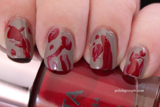 Halloween Nail Art: Blood Smears