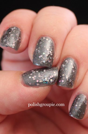 Lynnderella Mercury's Rainbow over Sinful Colors Slate