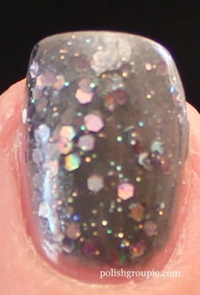 Lynnderella Mercury's Rainbow over Sinful Colors Slate