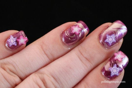 Halloween Water Marble Magic Witch Nail Art