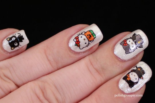 Halloween Nail Art: Hello Kitty Water Decals