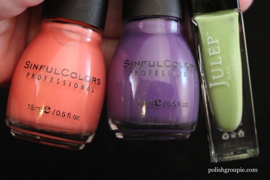 Sinful Colors Island Coral, Amethyst, Juelp Courteney